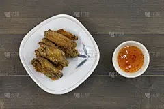 酱汁,水牛城辣鸡翅,木制,桌子,深的,清新,食品,泰国,翅膀,裹面包屑