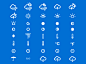 75 Slim Weather and Climate Icons by Ferman Aziz in 40+ Fresh and Flat Icon Sets for May 2014