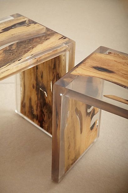 Resin Encased timber...