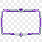 Twitch Stream Panels Vector Hd Images, Twitch Live Streaming Overlay Facecam Screen Panel Frame Royal Purple Border, Royal God Frame, Live Streaming, Screen Panel PNG Image For Free Download