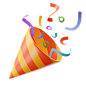 Confetti 3D Icon