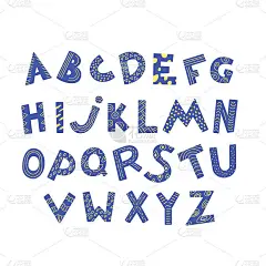 Decorative modern creative English alphabet. Creat