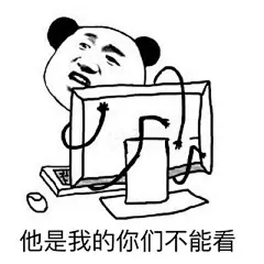 他是我的你们不能看（熊猫头抱住电脑） - 熊猫头斗图表情包精选_熊猫头_装逼_斗图表情 _表情包（快乐生活每一天）_T20201124 