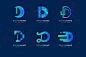 字母D，logo标志矢量图素材