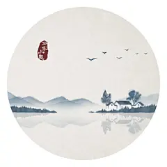 石家小鬼原创古风插画，如需商用请至新浪微博私信石家小鬼，未经允许严禁商用。国画 禅意 二十四节气 江南水乡 山水画