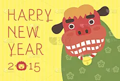 New Year's card 2015（獅子舞）
