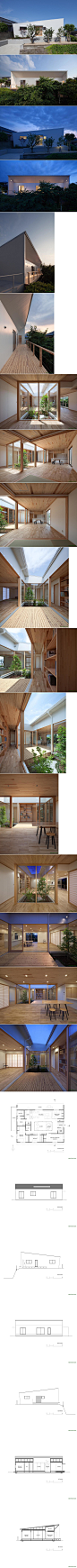 【Living with the Sun Light】MOVEDESIGN 设计，位于日本福冈。这是一个150平方米的住宅，木质结构，位于中间的庭院成为日常生活的主要空间，呼吸新鲜的空气，感受阳光，阅读和休憩，整体设计温馨和美，典型的日式住宅。http://bit.ly/1bdzeZE