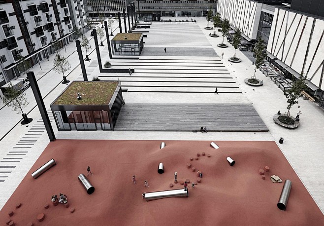 Täby Torg 广场,© Wichm...