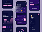 Banking and Finance Mobile App black modern design blur cards ui ux ui designer mobile app design mobile ui dark theme ui dark mode cards ux ui top ux ui designer vector web design branding ui design illustration design minimal mobile app