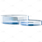 通用轻拟物风半透明蓝色玻璃展示器皿元素素材
