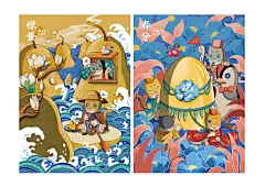 手绘&插画-描边风