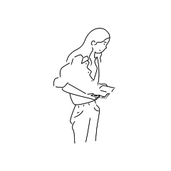 不亻欧采集到线条素材——极简人物画