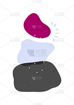 矢量平面垂直概念用手绘抽象图形。插图与极简主义元素的冬季海报和圣诞礼品卡