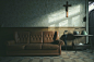 General 2048x1359 interior photography abandoned couch cross Jesus Christ wall umbrella kettle sunlight shadow