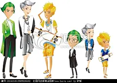 时尚个性男生插画