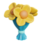 Flower Bouquet 3D Illustration