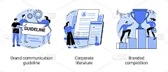 视觉认同抽象概念矢量插图。