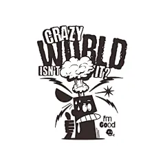 手绘卡通图案破碎英文字母图案卡通木头人图案男装印花素材