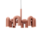 Ago lighting cirkus chandelier large terracotta haute living