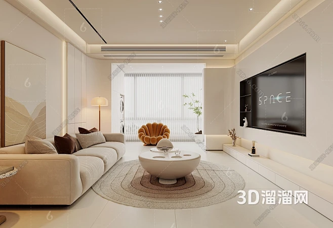 现代客餐厅3D模型