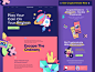 Cryptominate Web Design I Ofspace figma design ui webdesign vector landing page colorful web design website web nft eth fintech financial finance banking mining bitcoin coin cryptocoin crypto