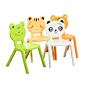 幼儿园课桌椅加厚塑料动物靠背椅宝宝安全小凳子卡通儿童餐椅套装-淘宝网