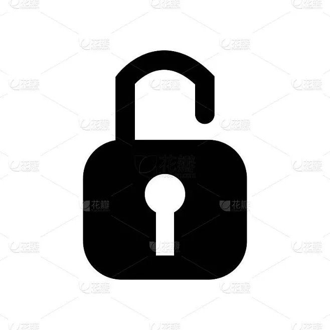 挂锁图标向量图标。简单元素说明。挂锁符号设计。可用于网络和手机。素材-花瓣网