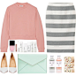 #acne #new #polyvore #christianlouboutin #Pink #cream #stripes #rebeccaminkoff #clutch