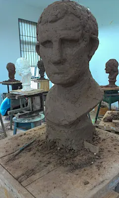 铅笔画色彩  的插画 泥塑选修