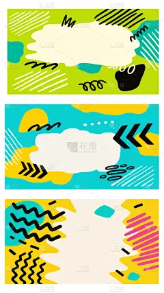 常规内容-背景系列卡通感彩色涂鸦背景