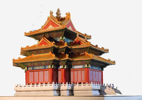 古典故宫角楼建筑模型高清素材 古典 建筑 故宫角楼 模型 元素 免抠png 设计图片 免费下载