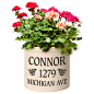 白水 prodcuts， LLC 个性化松果 2 加仑粗瓷罐-布里...  | eBay : Ideal uses planter ice bucket door stop magazine holder utensil holder house markerthe possibilities are endless. Give your entryway a little personality when you use this personalized crock as a planter.