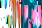 colorful texture Glitch book covers presentations posters videos resale apps