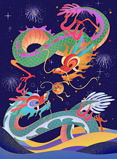 gillion采集到插画：新年