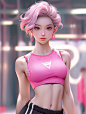 Midjourney 头像｜短发版健身芭比女生头像 - 小红书