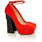 Aperlai Geisha Doll Suede Mandarine Shoe