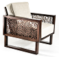 modern brown lounge chair for living room