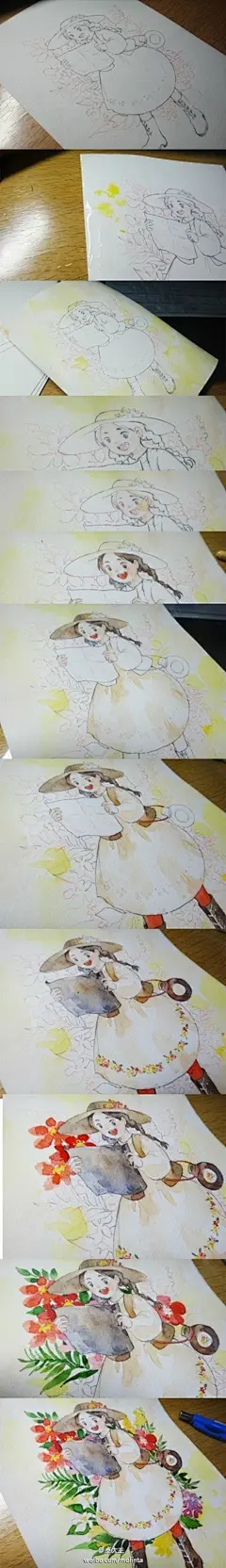 #手绘水彩插画教程#卓大王#卡通森林植物水彩【图源网络侵删