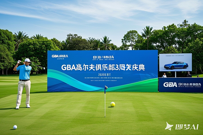 帮我生成一张用于年会”GBA高尔夫俱乐部...