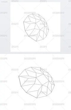 3D模型二月切宝石