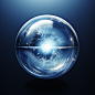 mingming8571_a_glass_sphere_with_a_circular_light_a_blue_backgr_201b0ed8-b503-4669-a300-93d15097658e