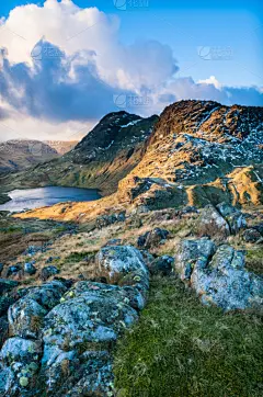 雪,早晨,湖,冬天,拱形,坎布里亚,自然,垂直画幅,悬崖,岩石