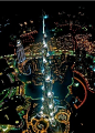世界上最高的建筑，迪拜哈利法塔，828米。