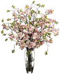 This gorgeous arrangement will add a dramatic touch to your decor. Lifelike Pink Cherry Blossom Arrangement in Faux Water Filled Glass Vase #cherryblossoms #largefloralarrangement #shophomedecor #homedecorstore #homedecorlove #homedecor #interiordecor #ho