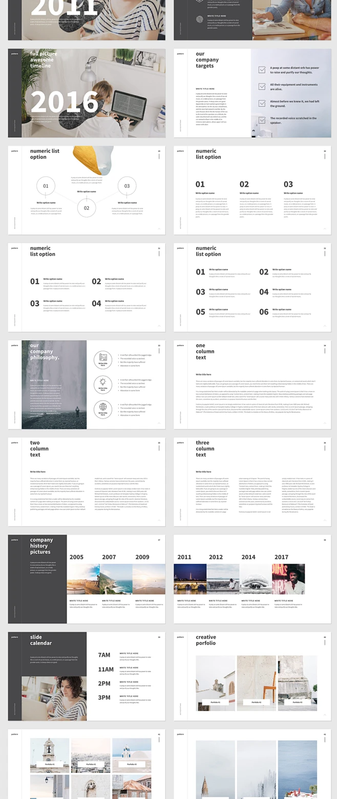 80多个独特的Keynote和Powerpoint幻灯片 Pattern Presentation_PPT模板_商务-花瓣网