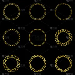 几何形状,建筑结构,黄金,圆形,华丽的,对称,华贵,复古,问候,弯曲