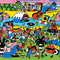 festival music Wimmelbild cartoon Character design  digital illustration festivaldesign branding  ILLUSTRATION 