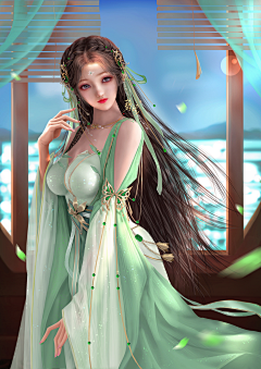 小十七君采集到L-立绘之女性角色厚涂