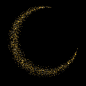 Vàng lấp lánh sao bụi nửa mặt trăng hình minh hoa nghệ thuật véctơ
