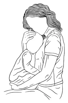 母爱插画  - 源文件下载【酷图网】母爱插画,妈妈抱孩子,线描母子,线描母女,线描母爱,漫画风母爱,母亲节插画,母亲与婴儿,新生儿插画,